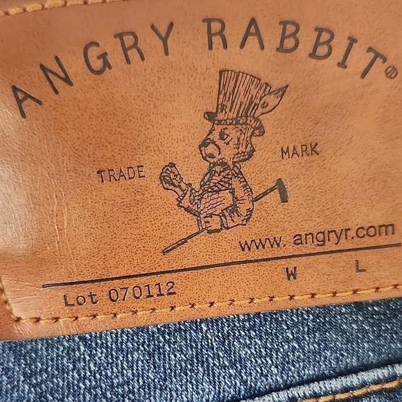 Angry Rabbit Distressed Flare Jeans – Size 29/9, Stretch Denim, High Rise Boho - Picture 6 of 8